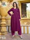 Blue Hills Schiffli Work Rayon Naira Cut Designer Kurtis Wholesale Shop In Surat
